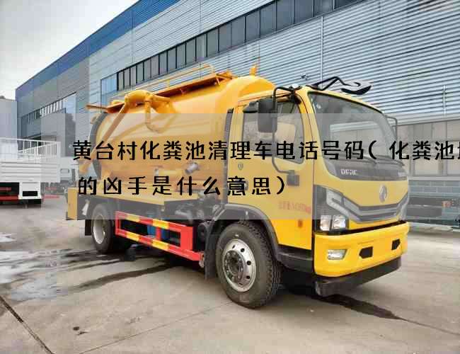 黄台村化粪池清理车电话号码(化粪池堵塞的凶手是什么意思)