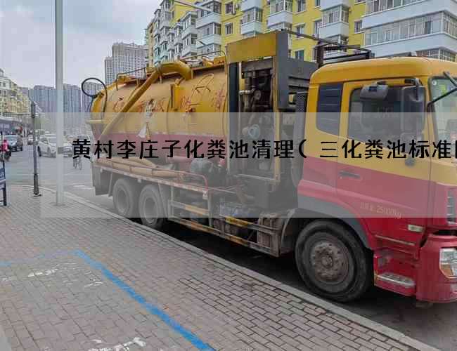 黄村李庄子化粪池清理(三化粪池标准图集) 黄村李庄子化粪池清理(三化粪池标准图集)