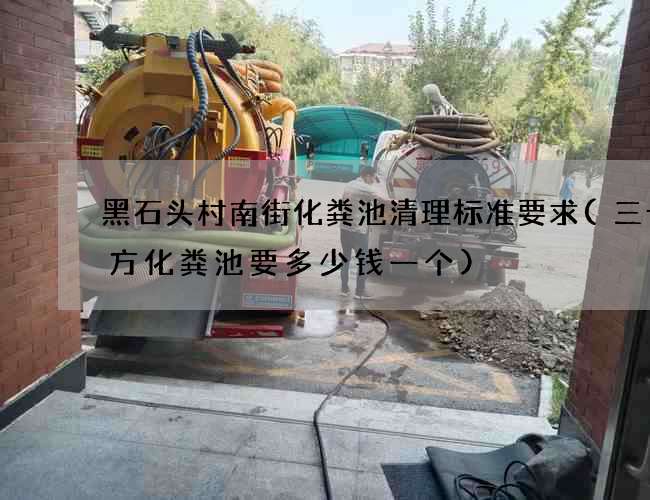 黑石头村南街化粪池清理标准要求(三十立方化粪池要多少钱一个)