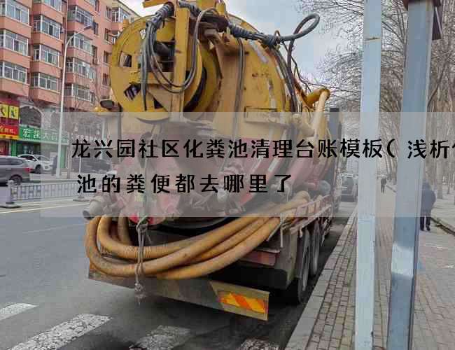 龙兴园社区化粪池清理台账模板(浅析化粪池的粪便都去哪里了?)