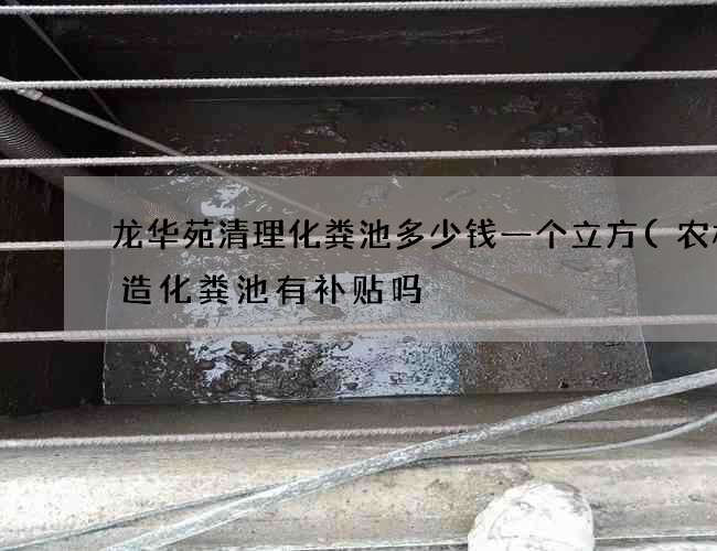 龙华苑清理化粪池多少钱一个立方(农村改造化粪池有补贴吗?怎么补)