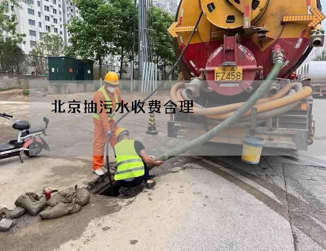 北京抽污水收费合理