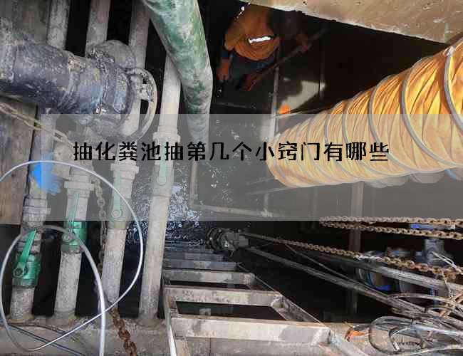 抽化粪池抽第几个小窍门有哪些