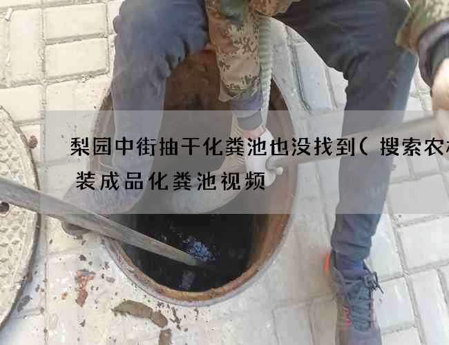 梨园中街抽干化粪池也没找到(搜索农村安装成品化粪池视频) 梨园中街抽干化粪池也没找到(搜索农村安装成品化粪池视频)