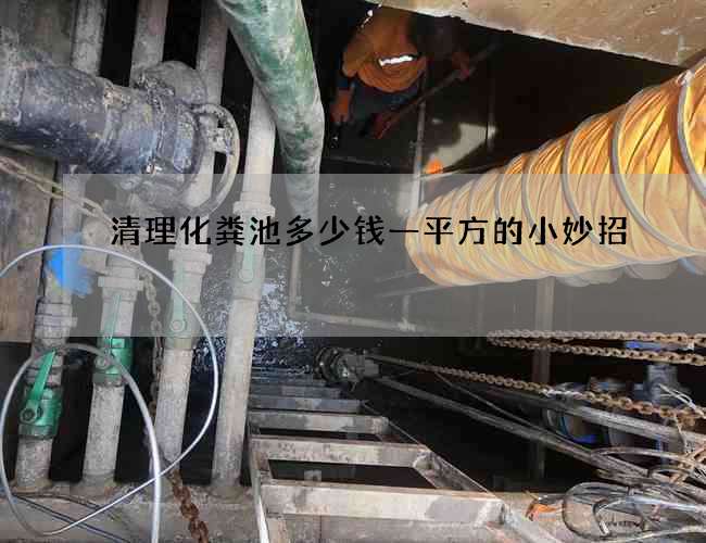 清理化粪池多少钱一平方的小妙招