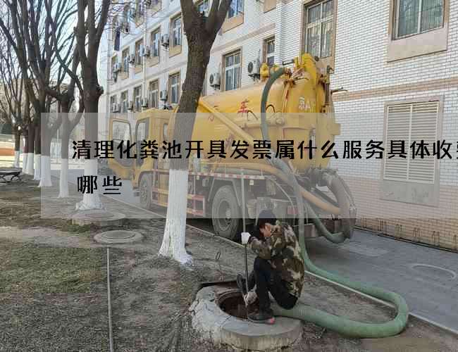 清理化粪池开具发票属什么服务具体收费有哪些