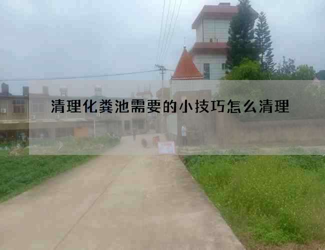 清理化粪池需要的小技巧怎么清理