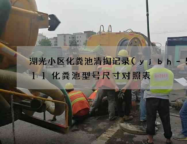 湖光小区化粪池清掏记录(yjbh-5-11化粪池型号尺寸对照表) 湖光小区化粪池清掏记录(yjbh-5-11化粪池型号尺寸对照表)