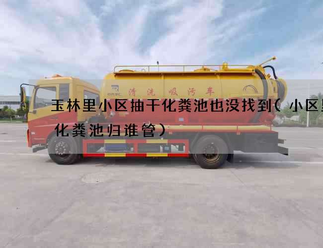 玉林里小区抽干化粪池也没找到(小区里的化粪池归谁管)