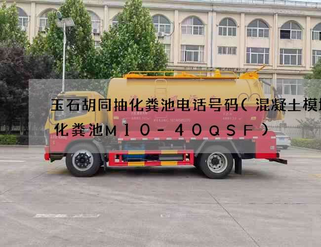 玉石胡同抽化粪池电话号码(混凝土模块式化粪池M10-40QSF)