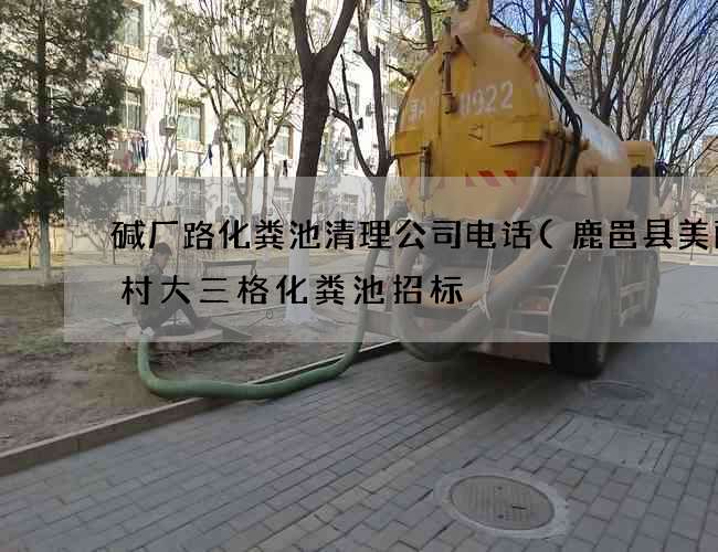 碱厂路化粪池清理公司电话(鹿邑县美丽乡村大三格化粪池招标) 碱厂路化粪池清理公司电话(鹿邑县美丽乡村大三格化粪池招标)