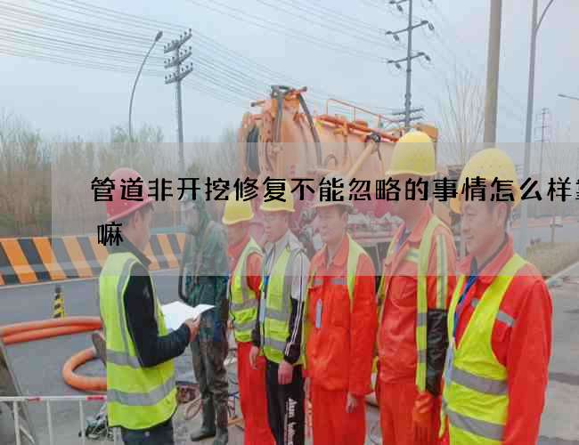 管道非开挖修复不能忽略的事情怎么样靠谱嘛