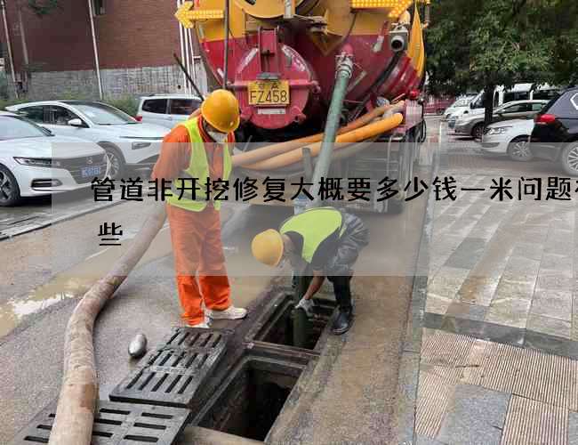 管道非开挖修复大概要多少钱一米问题有哪些 管道非开挖修复大概要多少钱一米问题有哪些