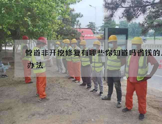 管道非开挖修复有哪些你知道吗省钱的几种办法