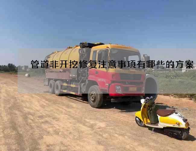 管道非开挖修复注意事项有哪些的方案