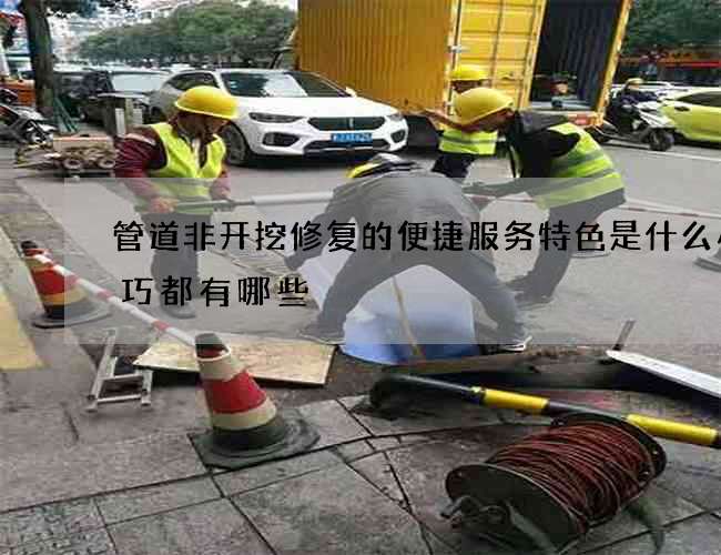 管道非开挖修复的便捷服务特色是什么小技巧都有哪些