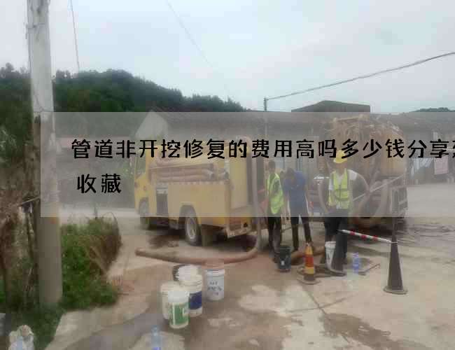 管道非开挖修复的费用高吗多少钱分享建议收藏