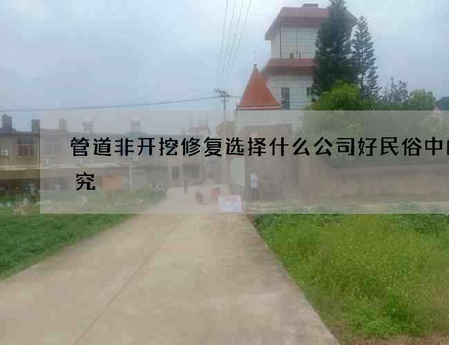管道非开挖修复选择什么公司好民俗中的讲究