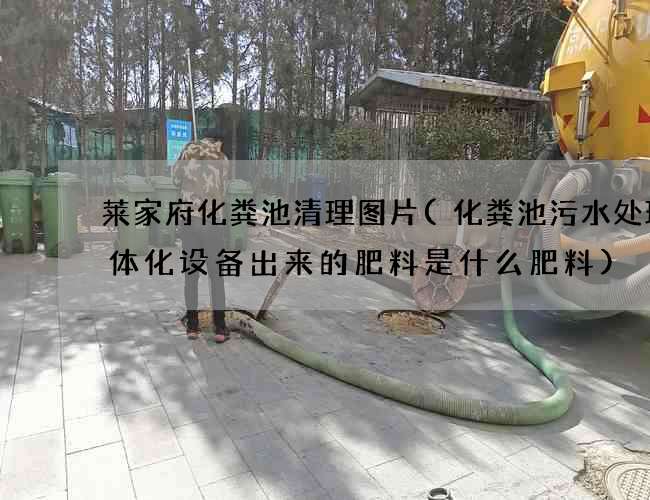 莱家府化粪池清理图片(化粪池污水处理一体化设备出来的肥料是什么肥料)