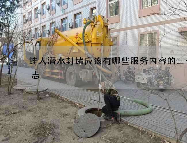 蛙人潜水封堵应该有哪些服务内容的三个标志