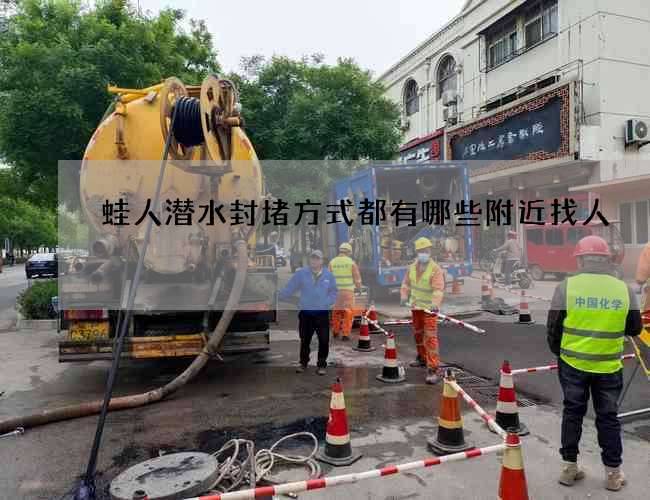 蛙人潜水封堵方式都有哪些附近找人