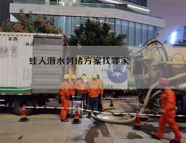 蛙人潜水封堵方案找哪家 蛙人潜水封堵方案找哪家