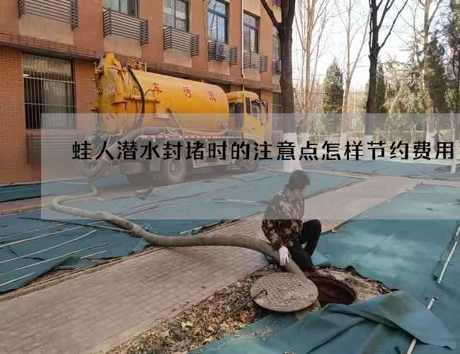 蛙人潜水封堵时的注意点怎样节约费用