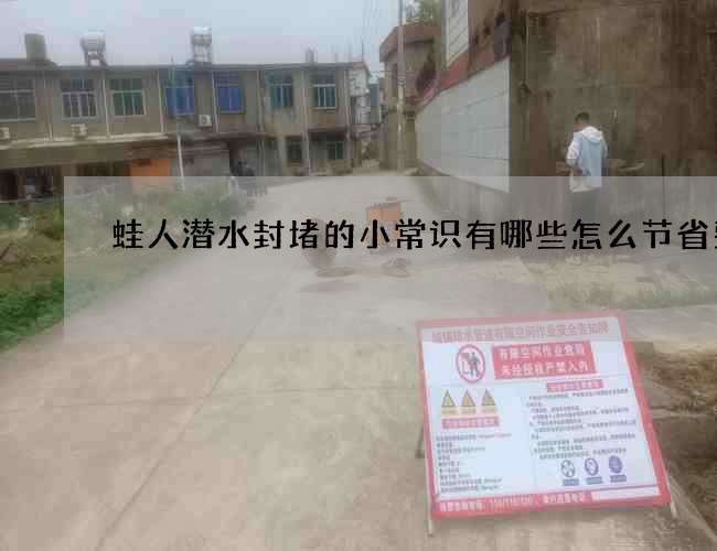 蛙人潜水封堵的小常识有哪些怎么节省费用