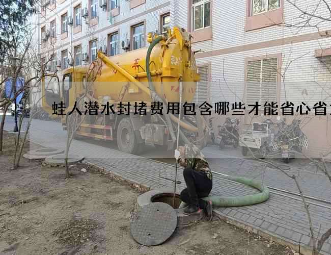 蛙人潜水封堵费用包含哪些才能省心省力 蛙人潜水封堵费用包含哪些才能省心省力