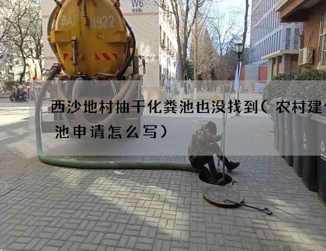 西沙地村抽干化粪池也没找到(农村建化粪池申请怎么写)