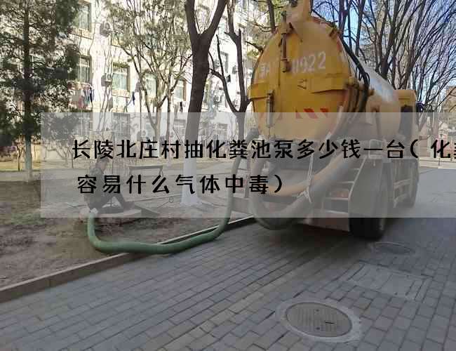长陵北庄村抽化粪池泵多少钱一台(化粪池容易什么气体中毒)