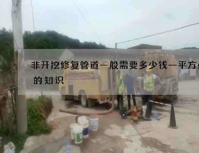 非开挖修复管道一般需要多少钱一平方必知的知识 非开挖修复管道一般需要多少钱一平方必知的知识