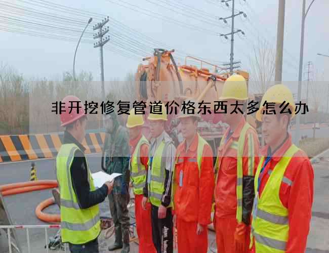 非开挖修复管道价格东西太多怎么办 非开挖修复管道价格东西太多怎么办