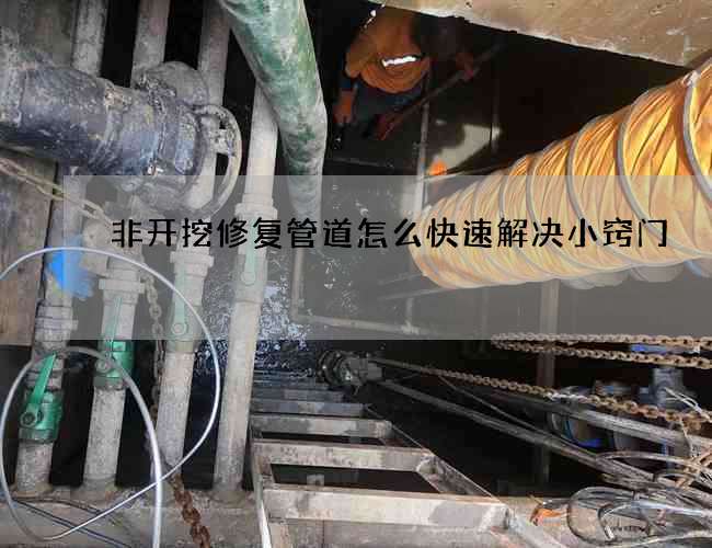 非开挖修复管道怎么快速解决小窍门