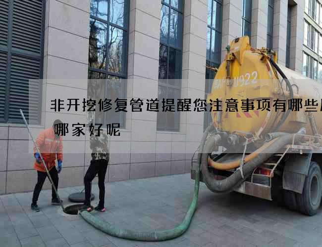 非开挖修复管道提醒您注意事项有哪些服务哪家好呢