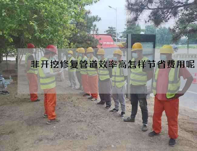 非开挖修复管道效率高怎样节省费用呢