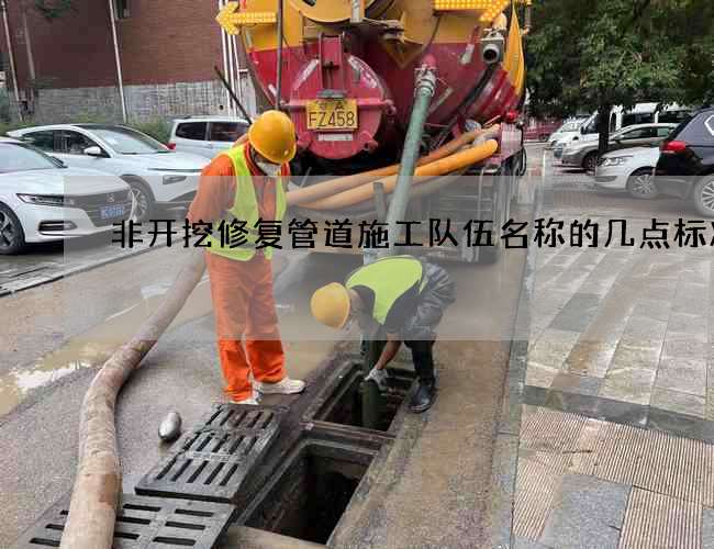 非开挖修复管道施工队伍名称的几点标准