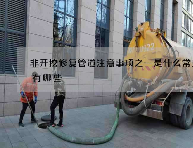 非开挖修复管道注意事项之一是什么常见的有哪些