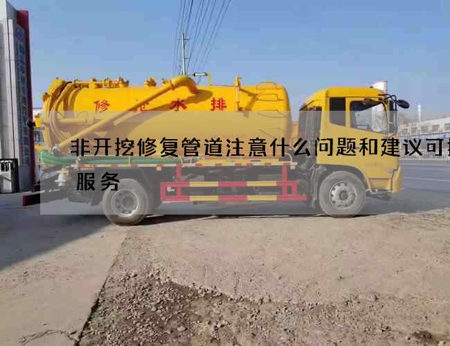 非开挖修复管道注意什么问题和建议可提供服务
