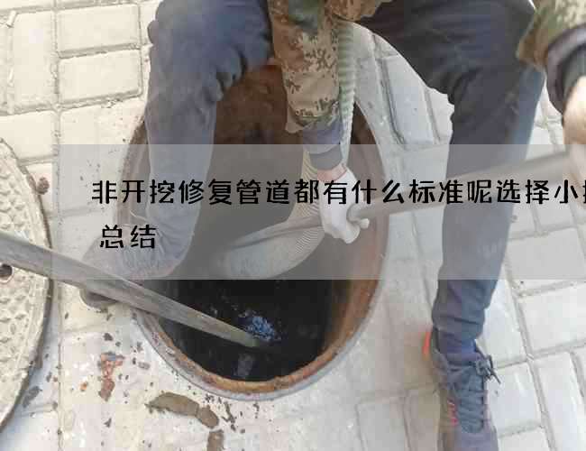 非开挖修复管道都有什么标准呢选择小技巧总结 非开挖修复管道都有什么标准呢选择小技巧总结
