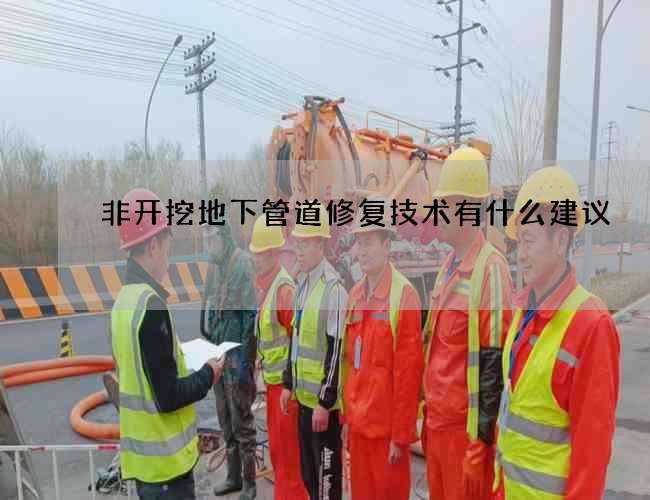 非开挖地下管道修复技术有什么建议