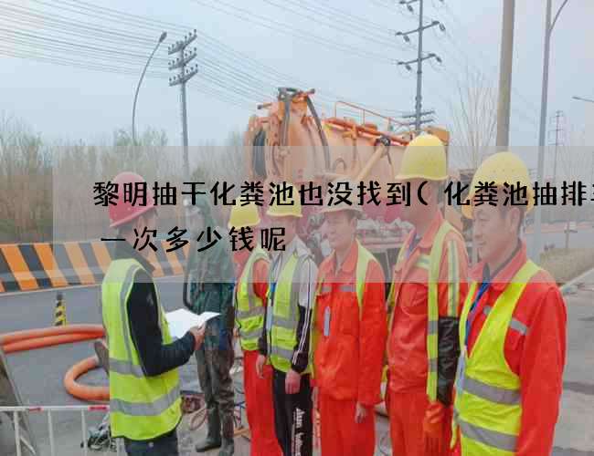 黎明抽干化粪池也没找到(化粪池抽排车抽一次多少钱呢) 黎明抽干化粪池也没找到(化粪池抽排车抽一次多少钱呢)